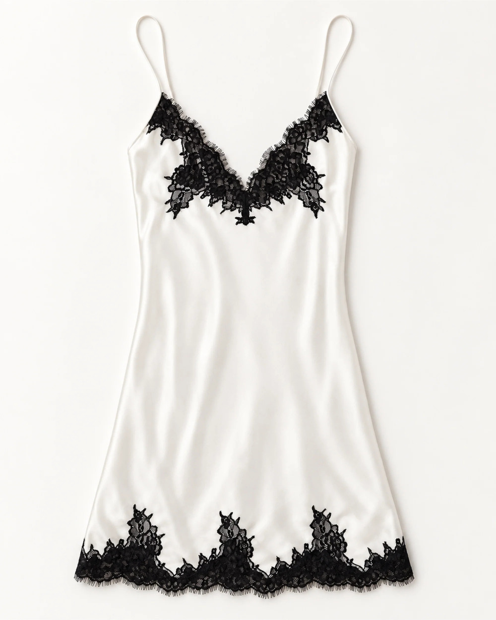 NWT Bluebella Anastasia Satin Chemise in Ivory/Black